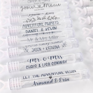 30 personalized bubble labels for bubble wands, custom printed, labels for favors, clear gift labels, bridal shower, custom wedding labels