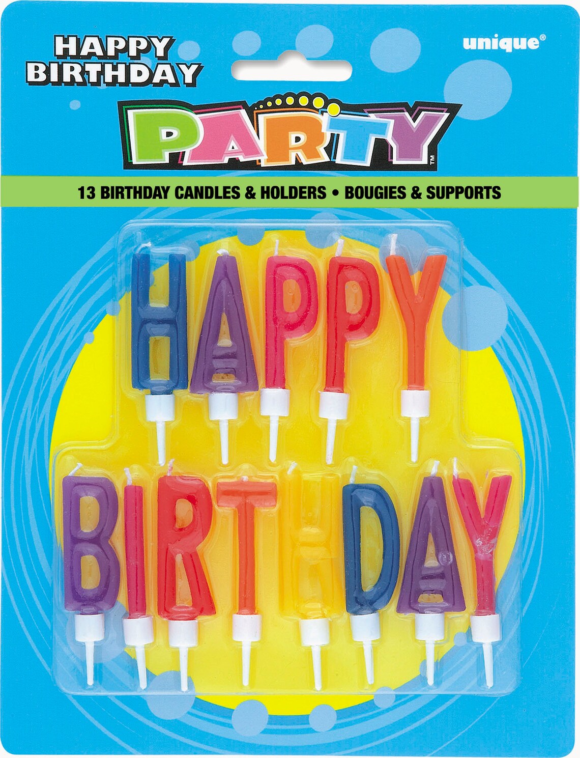 Happy Birthday Pick Candles Rainbow Birthday Candles Rainbow Etsy