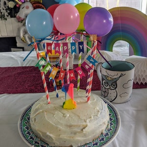 Rainbow Mini Balloon cake topper, rainbow cake topper, rainbow cupcake toppers, birthday balloons, DIY cake top