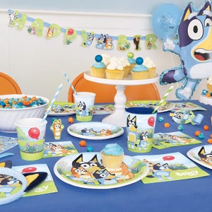 Bluey Happy Birthday Banner, Bluey birthday party, Bluey party supplies