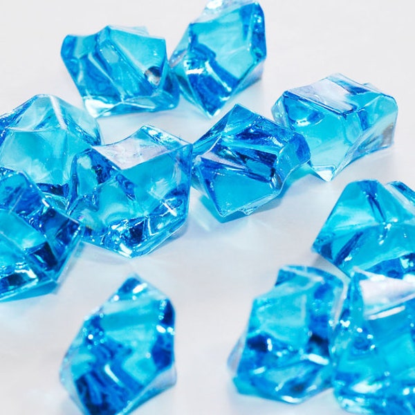 TURQUOISE acrylic rocks, acrylic rock filler, vase filler, gems, acrylic gems, table scatter, ice rocks, crystals