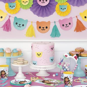 Gabbys Dollhouse fringy banner, girls party, party supplies, girl birthday party ideas