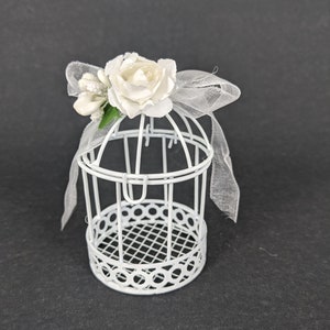 12 Mini bird cage wedding favors, mini bird cage favors, decorated baby bird cages