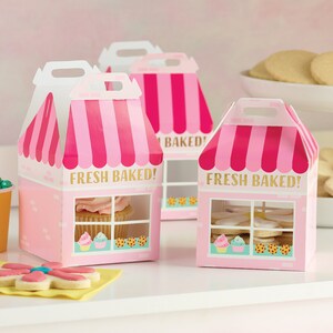 4- bakery favor boxes, birthday favor boxes, sweets party favor boxes, sugar party, bakery shop, birthday party favor boxes, cookie box