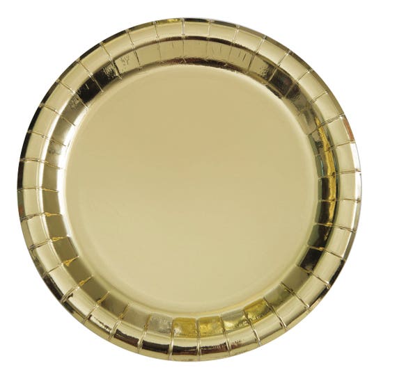 gold paper plates