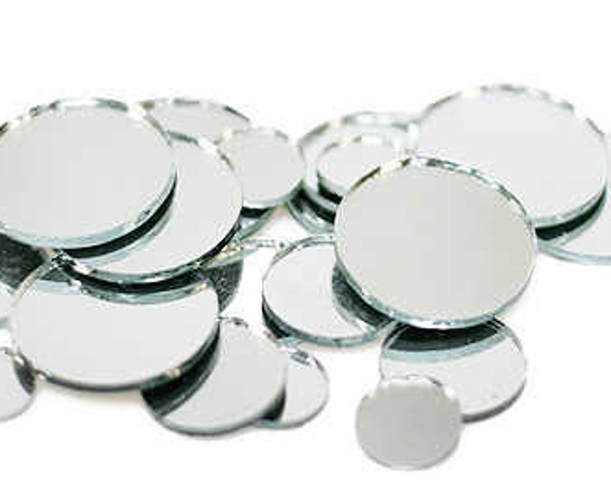 3 inch round glass craft and hobby mirrors, 50pcs/package,  small round glass hobby mirrors, round glass mirrors, round mirror