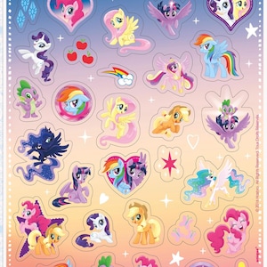 My Little Pony party favor sticker sheets 4ct, girl party, girl birthday party, pony party officially licensed by UNIQUE INDUSTRIES