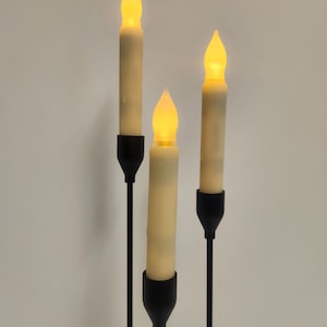 Set of 12 - 6.5&quot; LED flickering flameless LED taper candles, indoor christmas decor, holiday lighting