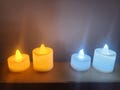 12 Battery operated LED smokeless candles, LED votives, LED tealights, holiday candles, party supplies, wedding decor, flameless candles