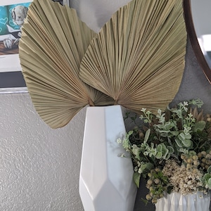 19&quot; natural dried spear cut palm leaf, boho wedding decor, rustic home decor, DIY arrangement