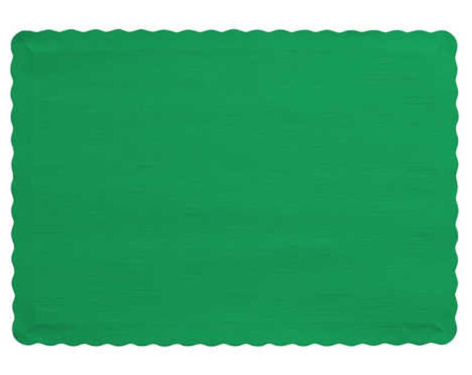 50 Count Emerald Green Paper Placemats, Paper Placemats With a