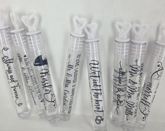 30 personalized bubble labels for bubble wands, custom printed, labels for favors, clear gift labels, bridal shower, custom wedding labels