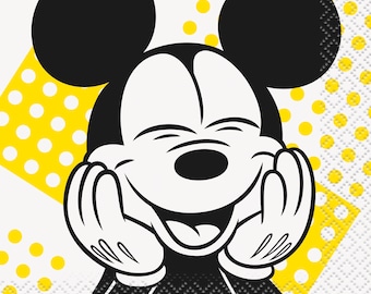 Mickey mouse party napkins, Mickey mouse birthday, Mickey birthday, first birthday party, mickey mouse boy party, disney boy party ideas