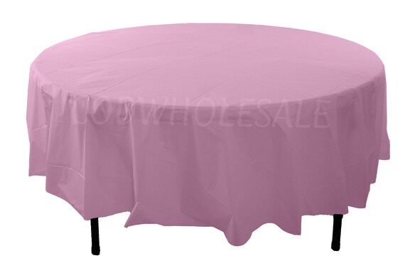 Round plastic tablecloths discount