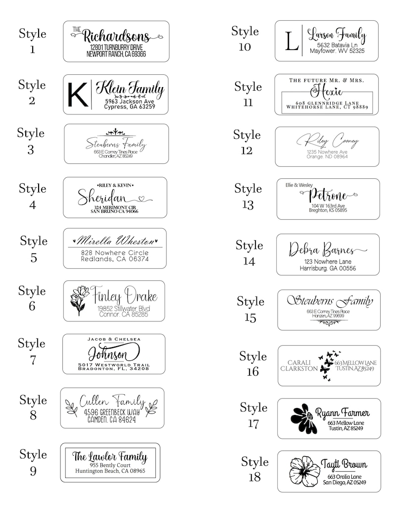 30 Clear Personalized Address Return Labels, Clear Labels, Custom ...