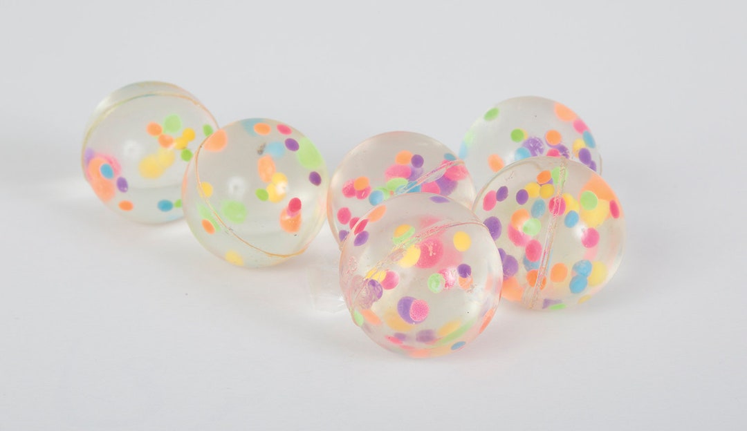 8 Confetti Bouncy Balls, Party Favors, Goodie Bag Favors, Bouncie Balls, Bounce Balls, Party Bag