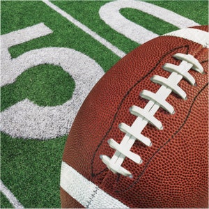 Football paper napkins, Football banquet, football party, football meet, sports party, football bash