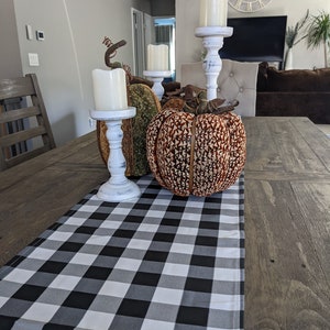 Buffalo plaid Linen table runner, holiday table runner, fall, farmhouse decor