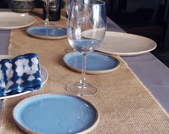 Natural Jute Burlap Table Runner, Unfinished Fringe, Rustic Wedding Decor