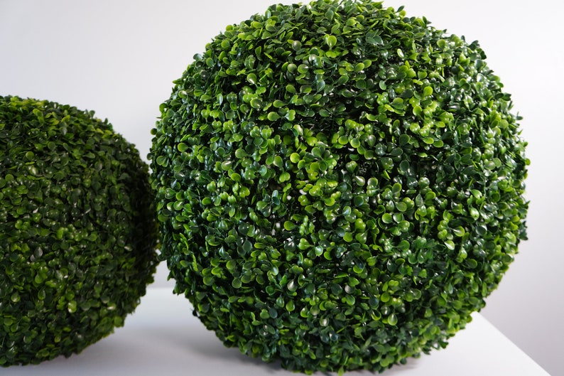 Artificial round green topiary balls for indoor decor, boxwood ball, faux plants image 5