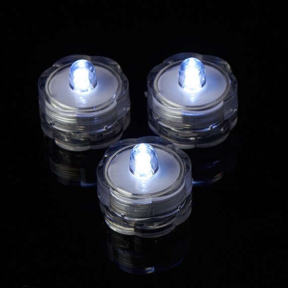 led lights in glass vase