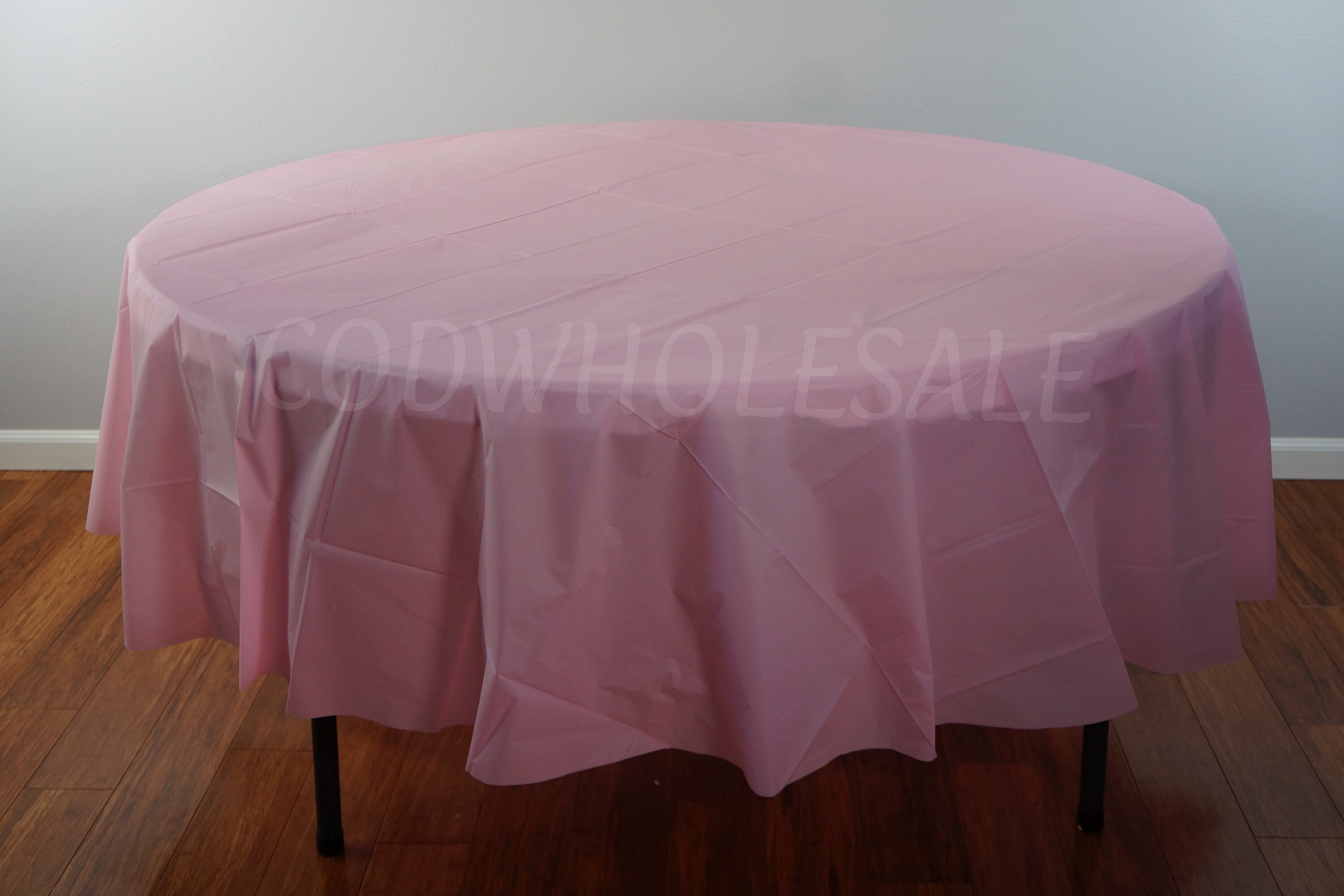 Fond Nappe Jetable Ronde En Satin Pour Mariage Fourniture De Fête