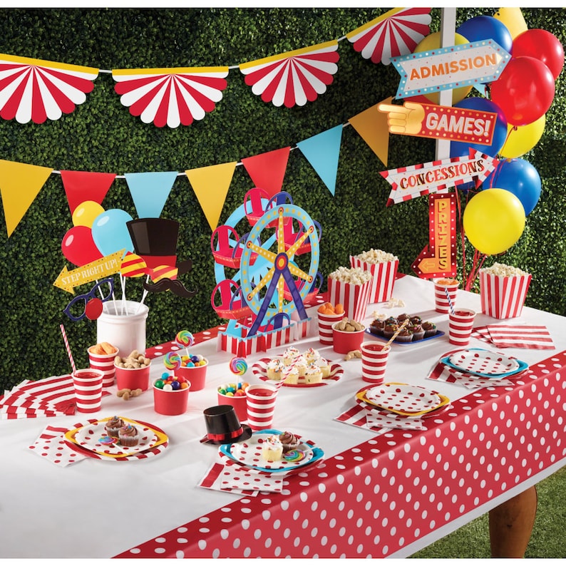 Carnival banner kit, carnival party decor, circus party decorations, circus carnival, carnival backdrop, diy carnival decor image 1