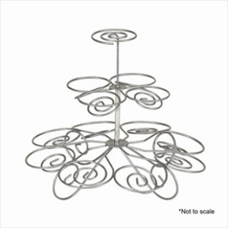 3 Tier Wire Metal Cupcake Stand holds 13 Cupcakes Cupcake Etsy