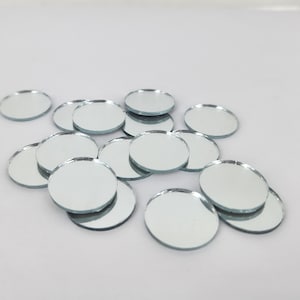 3/4 inch round glass craft and hobby mirrors, small round mirrors, craft mirrors, hobby mirrors, glass mirrors