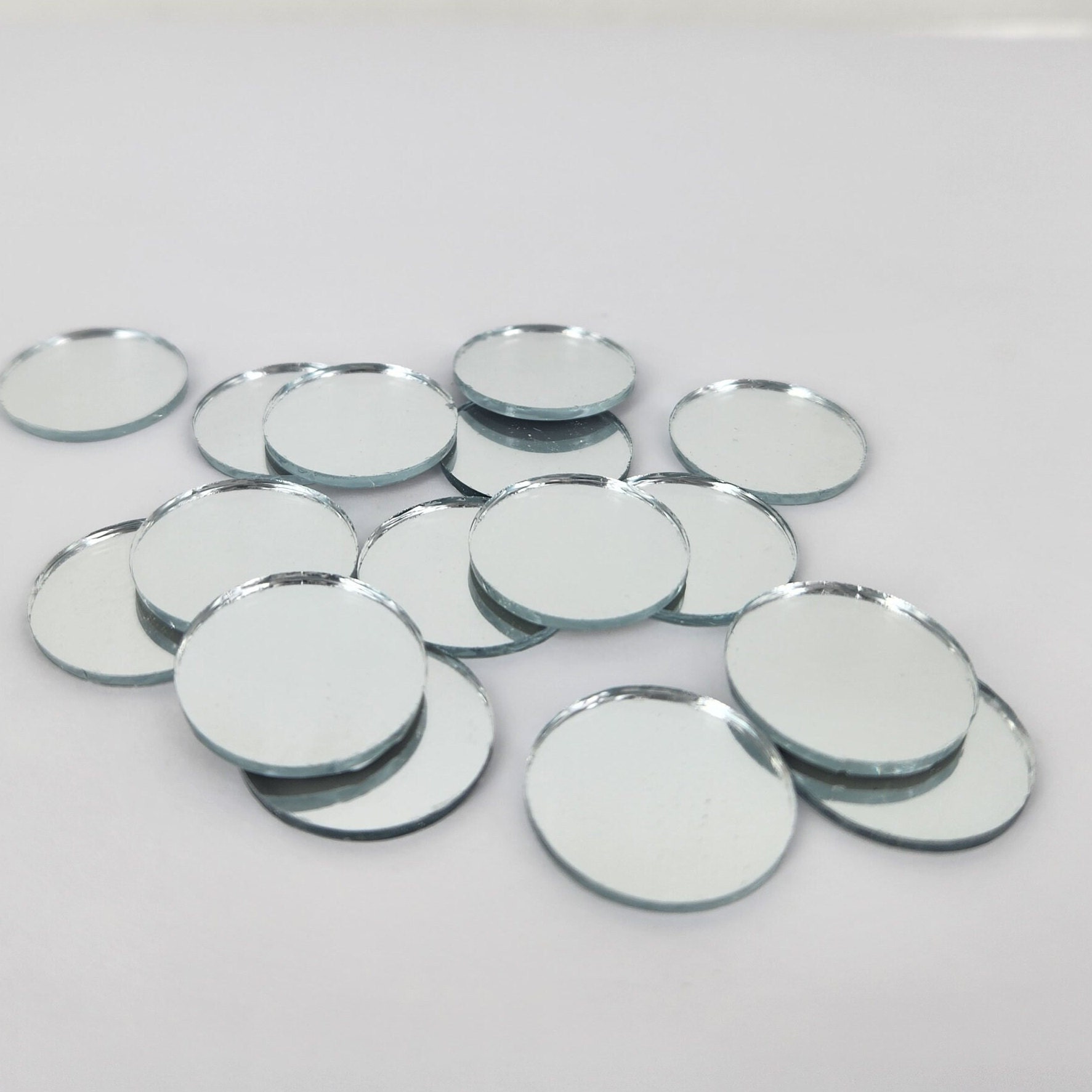 0.5 inch Small Tiny Round Craft Mirrors Bulk 50 Pieces Mirror