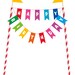 Rainbow Happy Birthday Bunting Cake Topper Birthday Cake - Etsy
