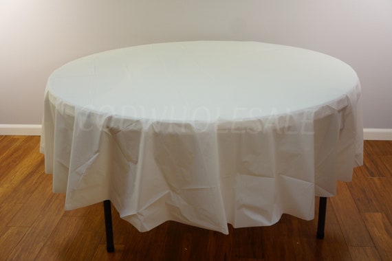 96 White Plastic Tablecloths For Parties Large Round 96 White Plastic Tablecloths For, Large Round Table Cloths