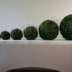 Artificial round green topiary balls for indoor decor, boxwood ball, faux plants image 2