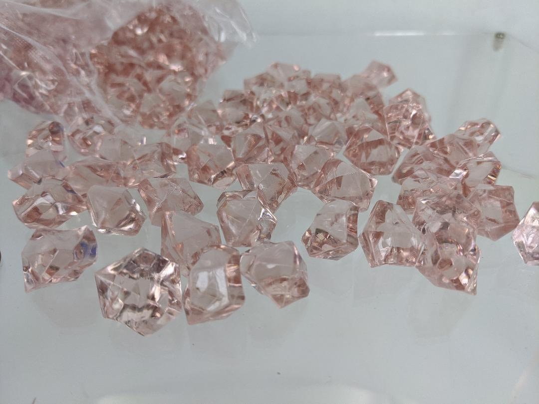 Rose Gold Acrylic Rocks Acrylic Rock Filler Vase Filler Etsy