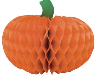 Honeycomb pumpkin centerpiece, Fall pumpkin decorations, Thanksgiving table decorations, Pumpkins, fall pumpkins, Fall party pumpkins