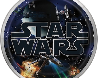 Star wars 9" dinner plates 8ct, star wars birthday, Star wars table decor, Star Wars plates, Darth vader plates