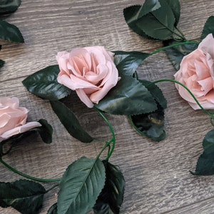 78&quot; Blush rose Artificial flower garland, Hanging flower garland, garland for wedding, rose garland, Blush pink rose flower garland
