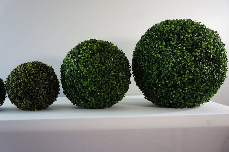 Artificial round green topiary balls for indoor decor, boxwood ball, faux plants image 7