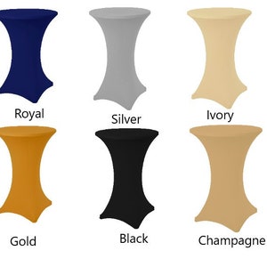 Round Spandex High top cocktail table fitted tablecloths, spandex tablecloths, cocktail tablecloths, fabric tablecloth, cocktail party table