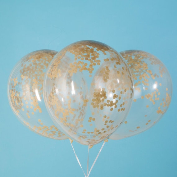 Globos transparentes con confetti 