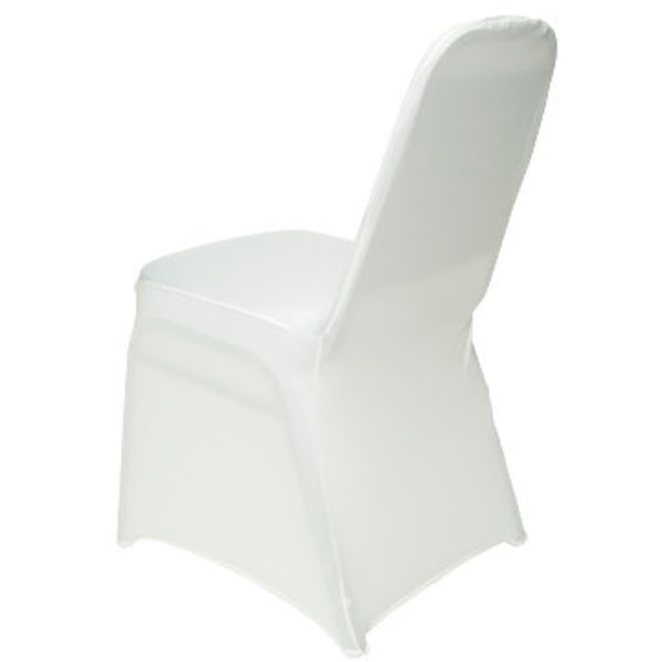 Fixed spandex banquet chair cover, Reusable polyester banquet chair cover, white chair cover, event chair cover, wedding chair cover