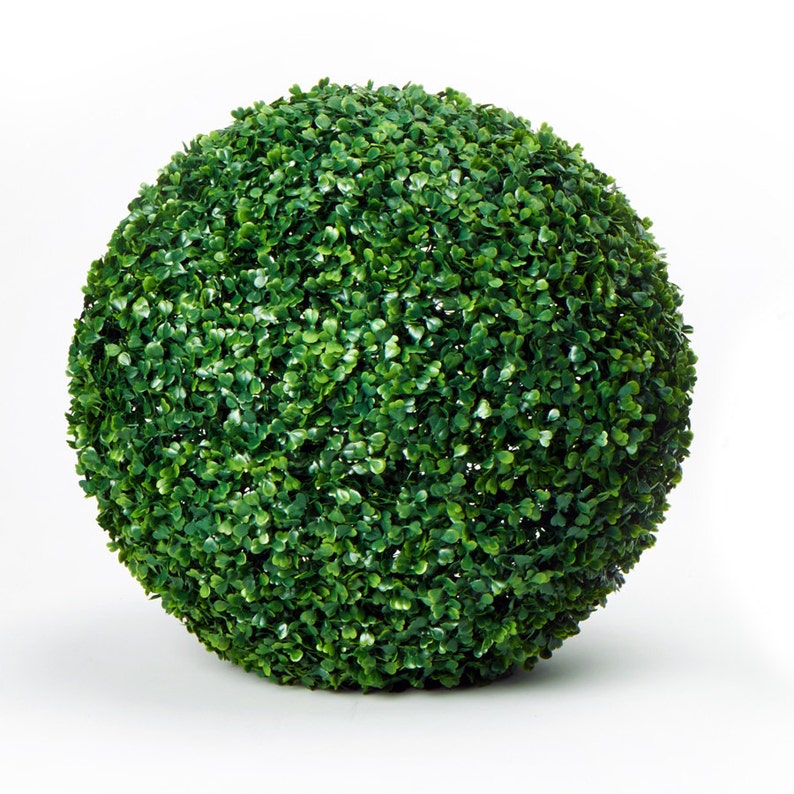 Artificial round green topiary balls for indoor decor, boxwood ball, faux plants image 1