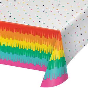 Fiesta fun plastic tablecloth, cinco de mayo party, fiesta party decorations, fiesta graduation, mexican fiesta party decorations