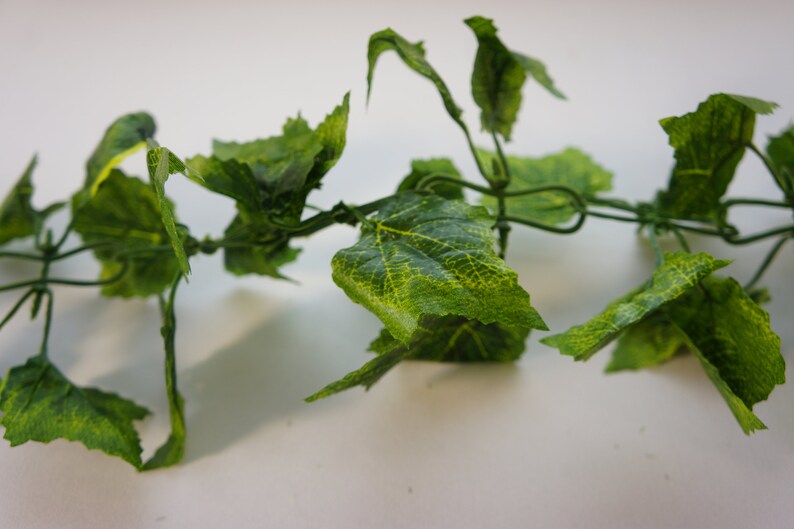7' 6 Artificial Silk Grape Leaf Garland Vine Etsy