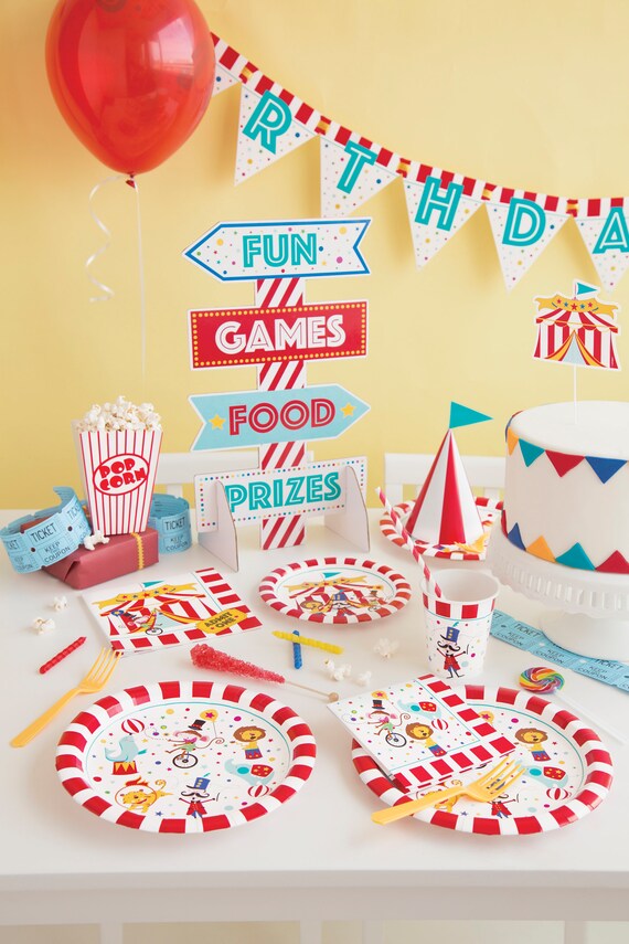 Carnival Birthday Party Carnival Plates Carnival Napkins Etsy