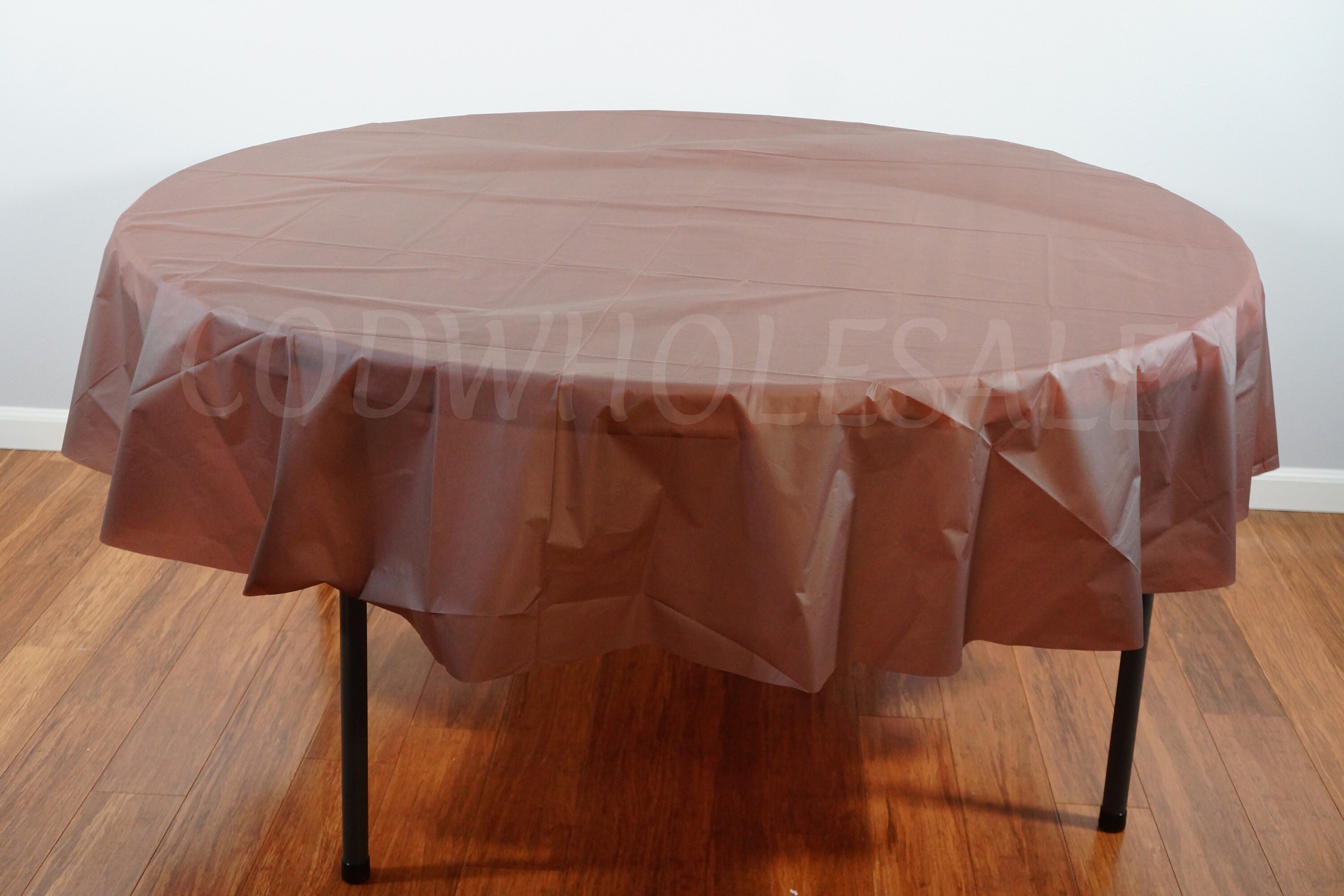 6 84 Round Dark Brown plastic tablecloths for parties Etsy