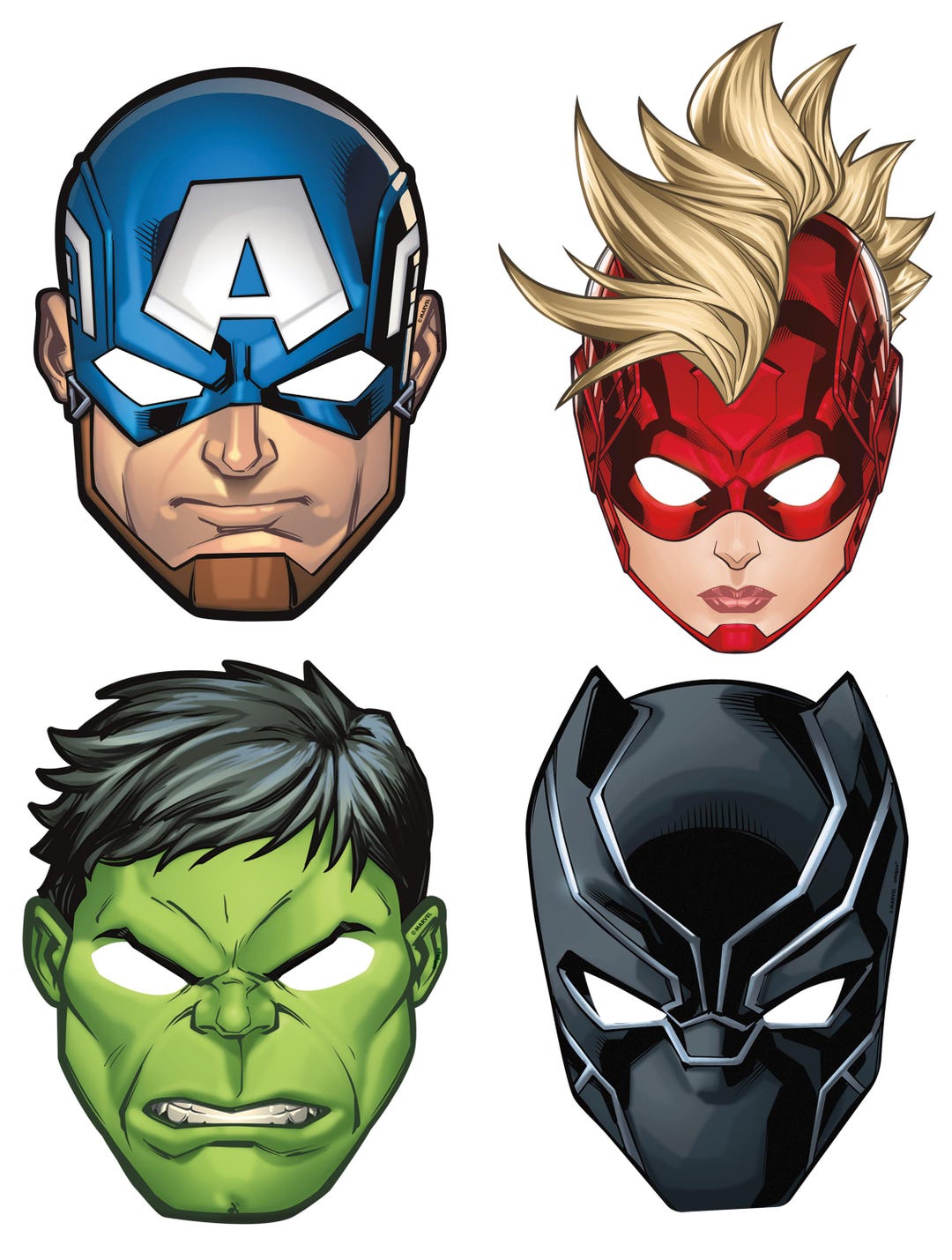 5 Maschere Supereroi Per Bambini: Hulk, Spiderman, Batman, Capitan America, Ironman - Halloween