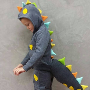 3 piece Dinosaur costume. Dino Hoodie, Dino Tail and Pants.