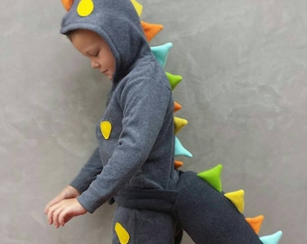 3 piece Dinosaur costume. Dino Hoodie, Dino Tail and Pants.