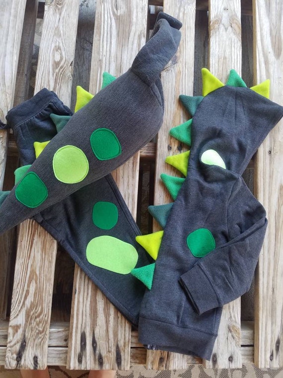 3 Piece Dinosaur Costume. Dino Hoodie Dino Tail and Pants. Etsy